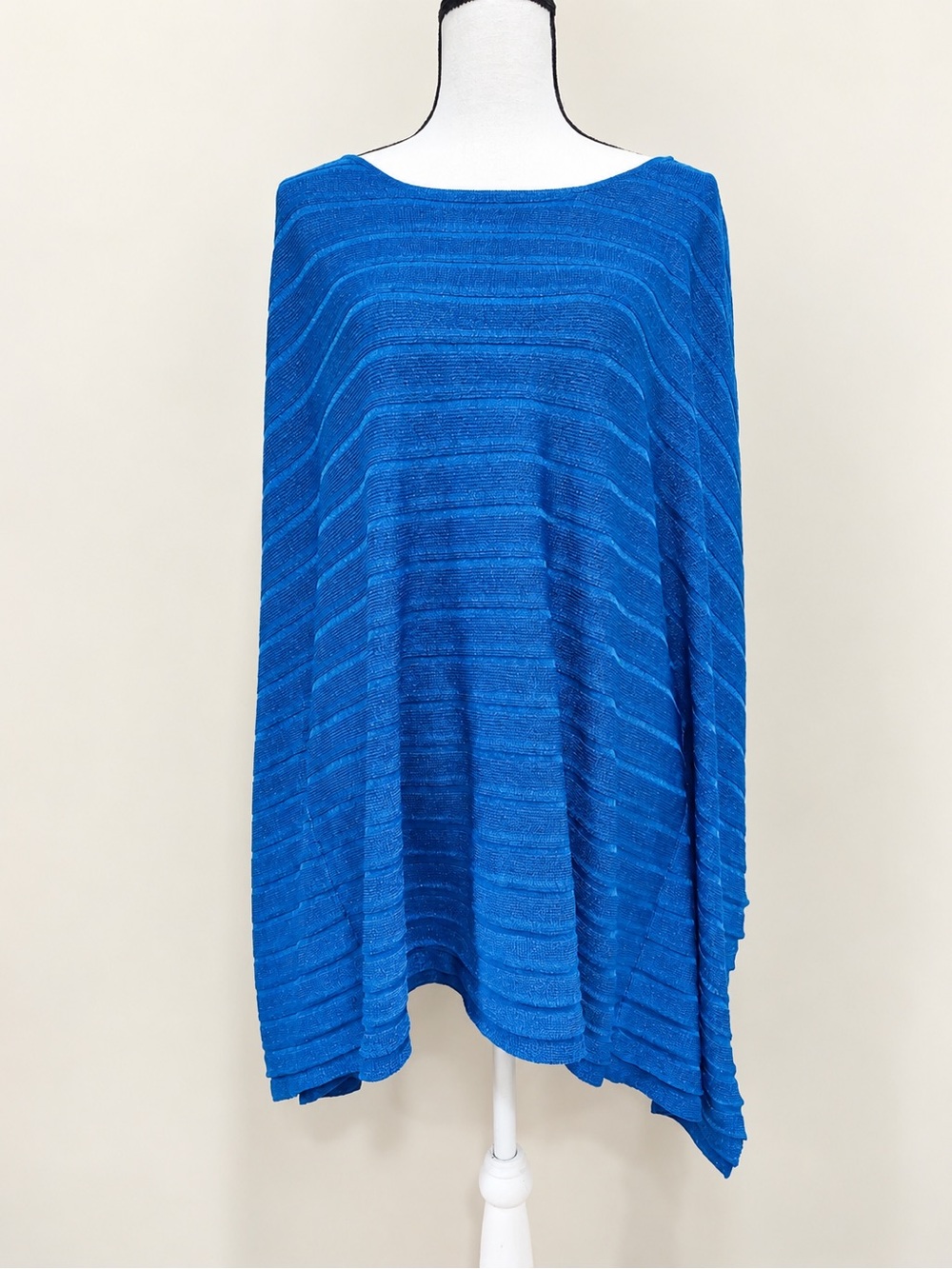 Coldwater Creek/Women’s/Sz.Xl-1x/Blue/Sweater/Poncho/Metallic/Rayon/Pullover/